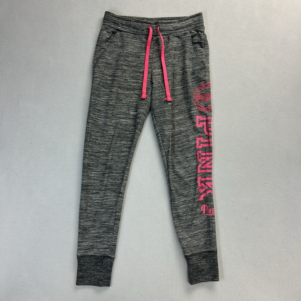 PINK Victoria's Secret VS Lounge Sweatpants Women's Small Gray Casual Drawstring